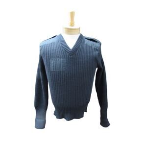 Vintage Brigade men's size 38 100% pure wool sweater made in england black